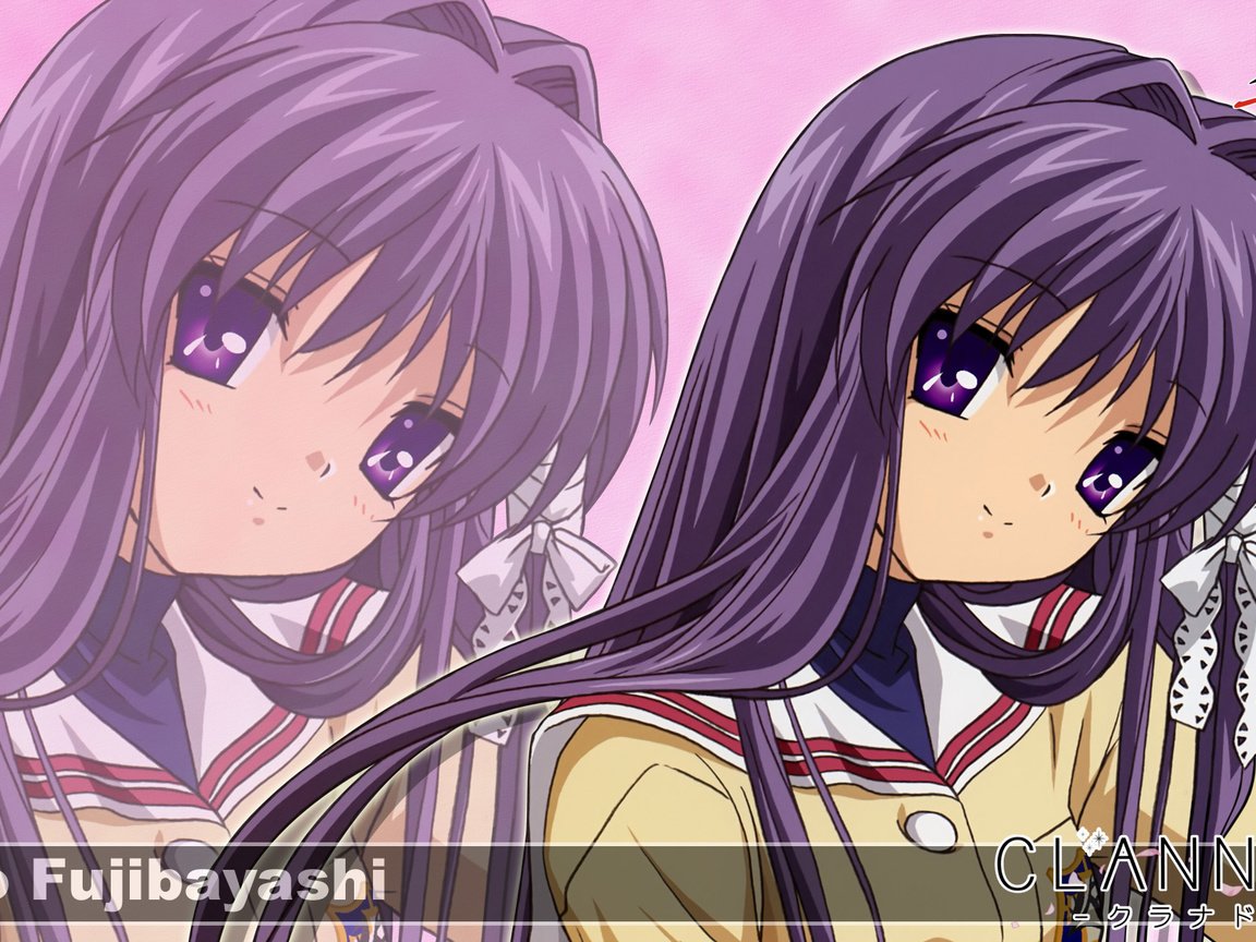 Обои ленточки, clannad, fujibayashi kyou, клавиша, ribbons, key разрешение 1920x1200 Загрузить