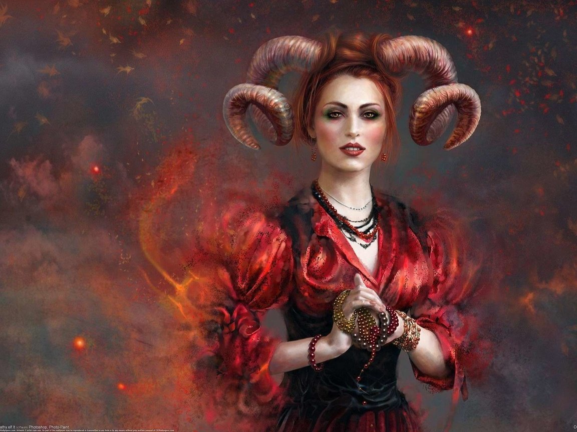 Обои арт, девушка, фентези, рога, egle zioma - aries, art, girl, fantasy, horns разрешение 1920x1200 Загрузить