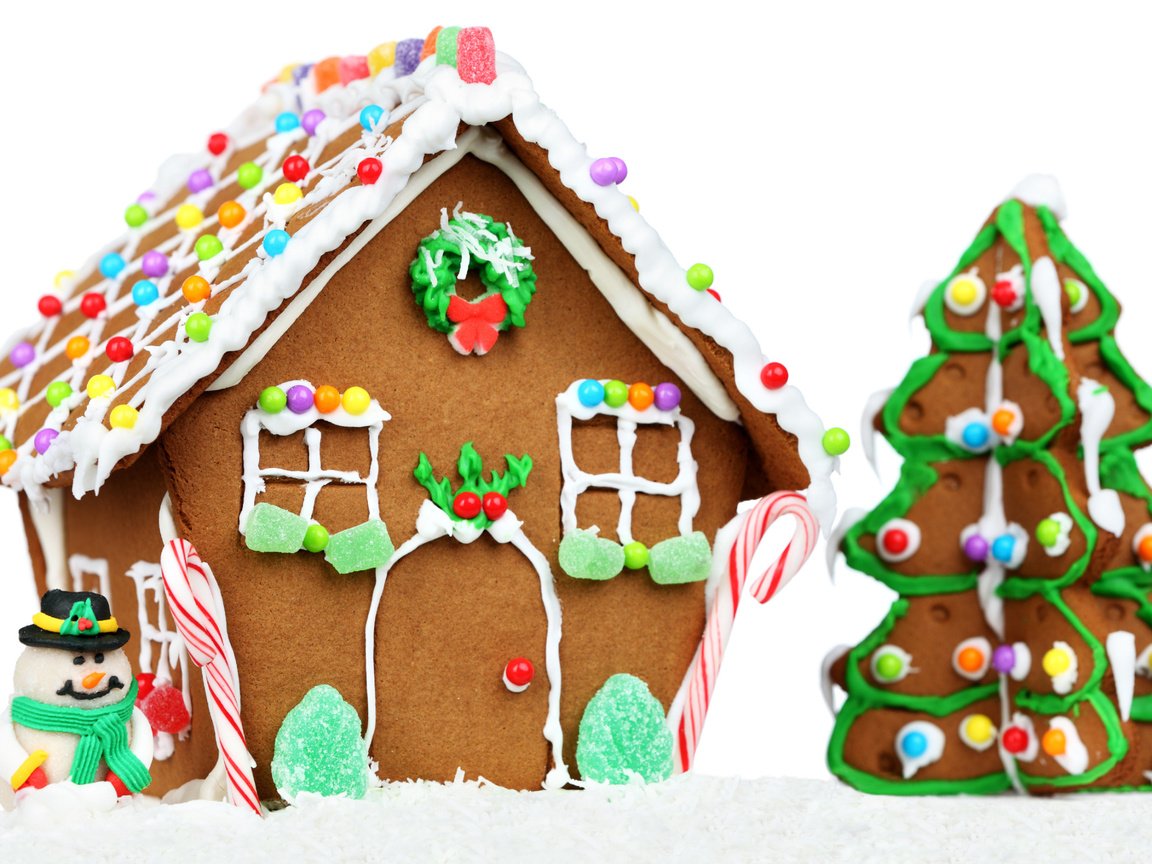 Обои новый год, новогодние игрушки, елка, пряничный домик, шары, снеговик, дом, праздник, рождество, торт, new year, christmas toys, tree, gingerbread house, balls, snowman, house, holiday, christmas, cake разрешение 2560x1600 Загрузить