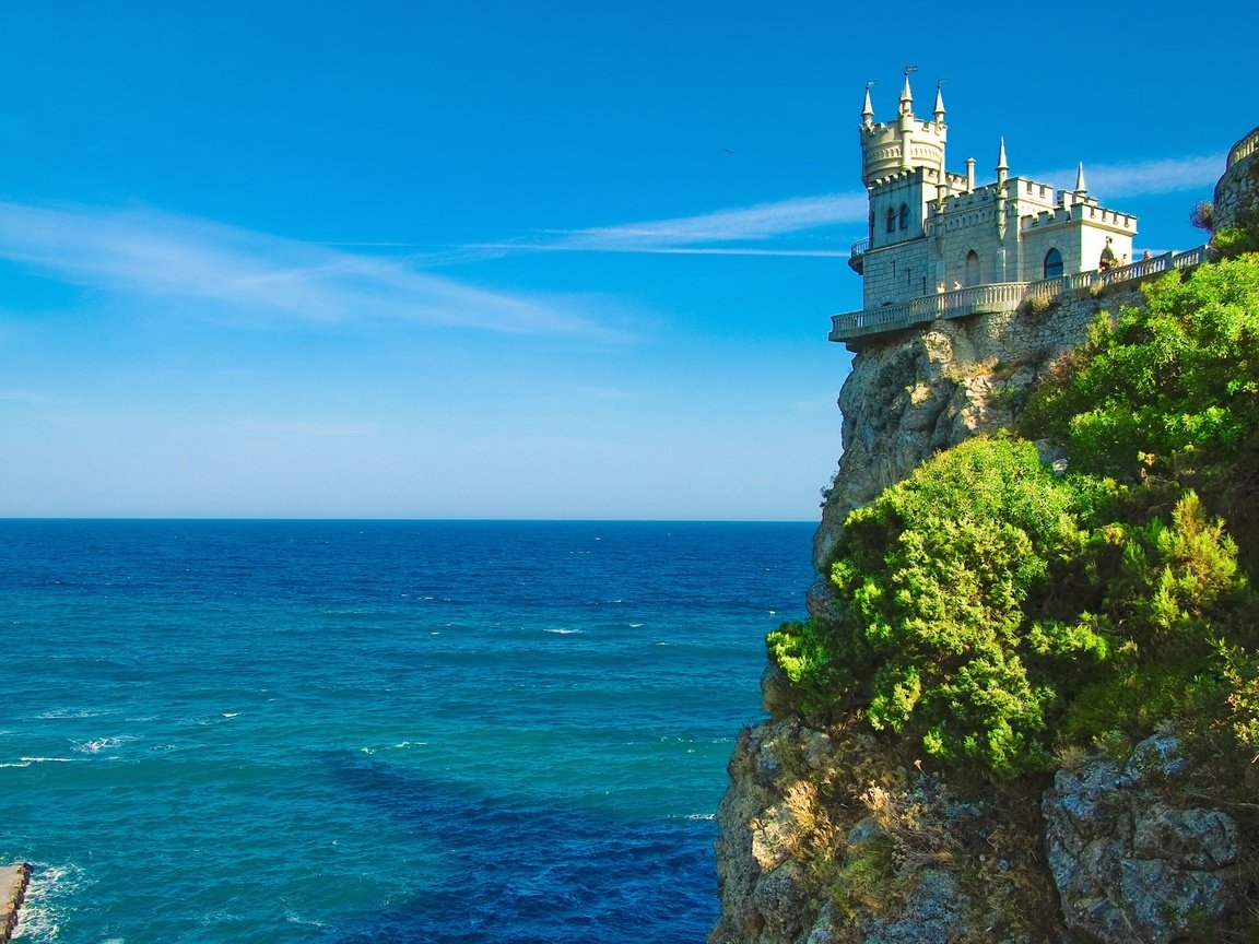 Обои черное море, крым, ласточкино гнездо, the black sea, crimea, swallow's nest разрешение 9257x5210 Загрузить