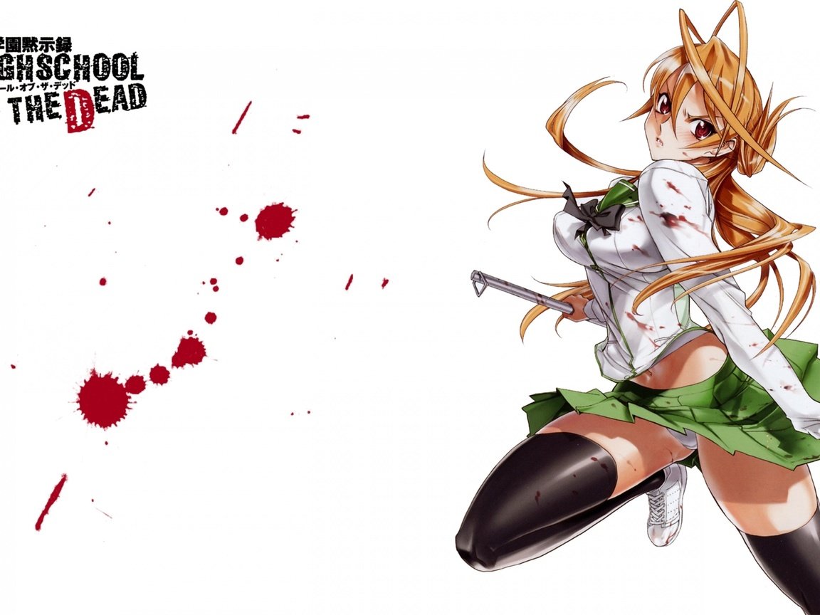 Обои аниме, highschool of the dead, anime разрешение 1920x1200 Загрузить