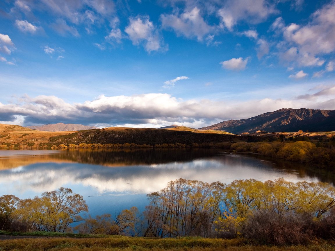 Обои новая зеландия, lake hayes, new zealand разрешение 1920x1080 Загрузить