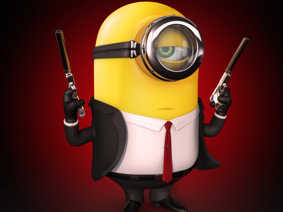 Обои минимализм, миньон, silverballer, хитман, minimalism, minion, hitman разрешение 1920x1080 Загрузить