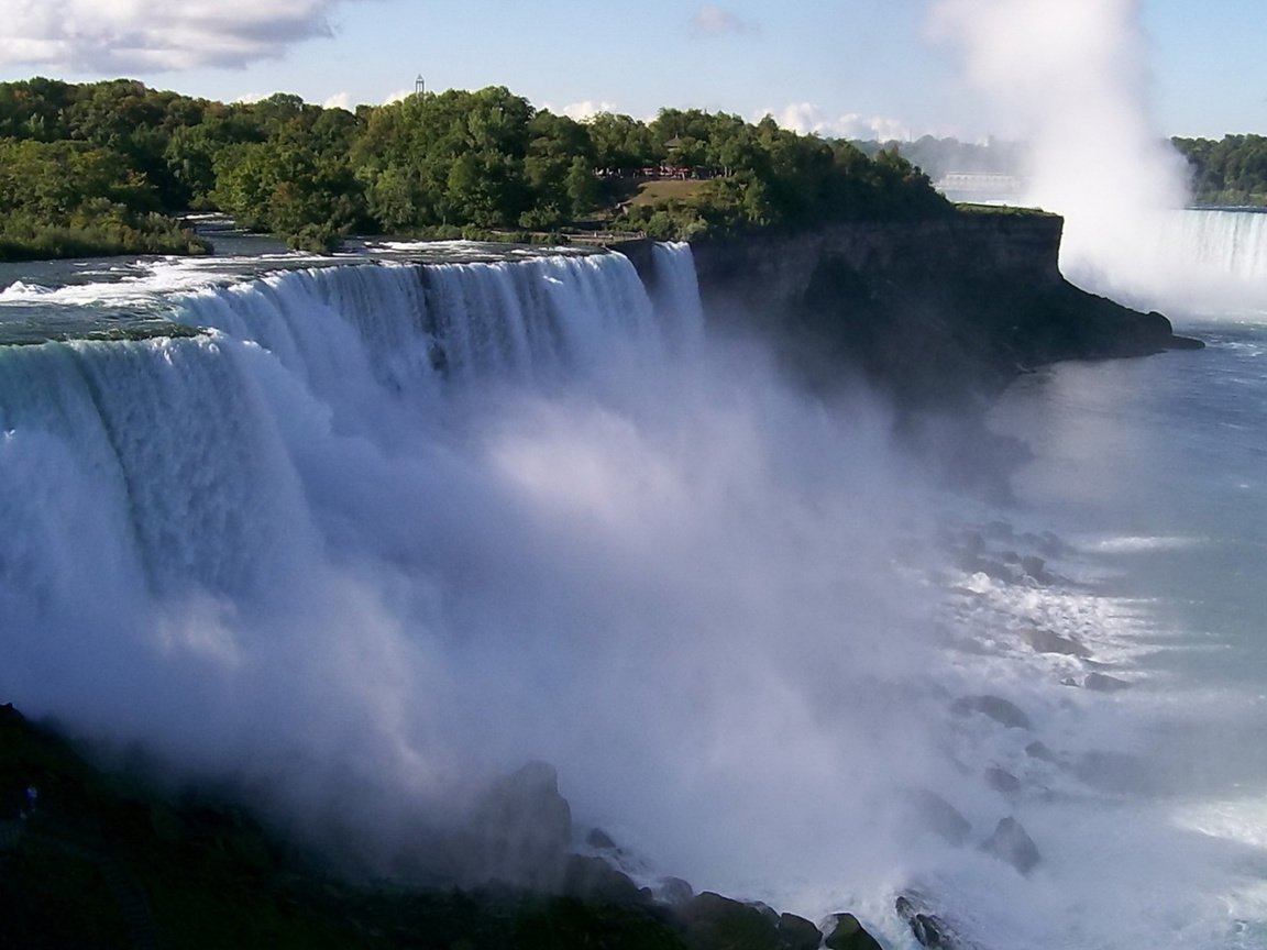 Обои лес, обрыв, ниагарский водопад, forest, open, niagara falls разрешение 1920x1080 Загрузить