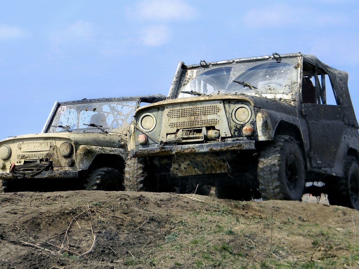 Обои небо, грязь, природа, уаз, танки грязи не боятся, the sky, dirt, nature, uaz, tanks not afraid of dirt разрешение 2560x1440 Загрузить