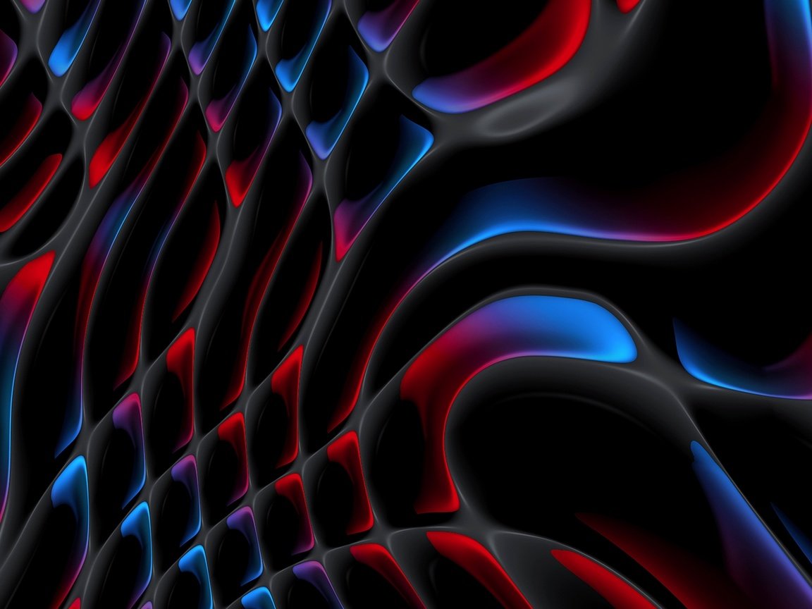 Обои абстрактные разноцветные волны, abstract colorful waves разрешение 2048x1152 Загрузить