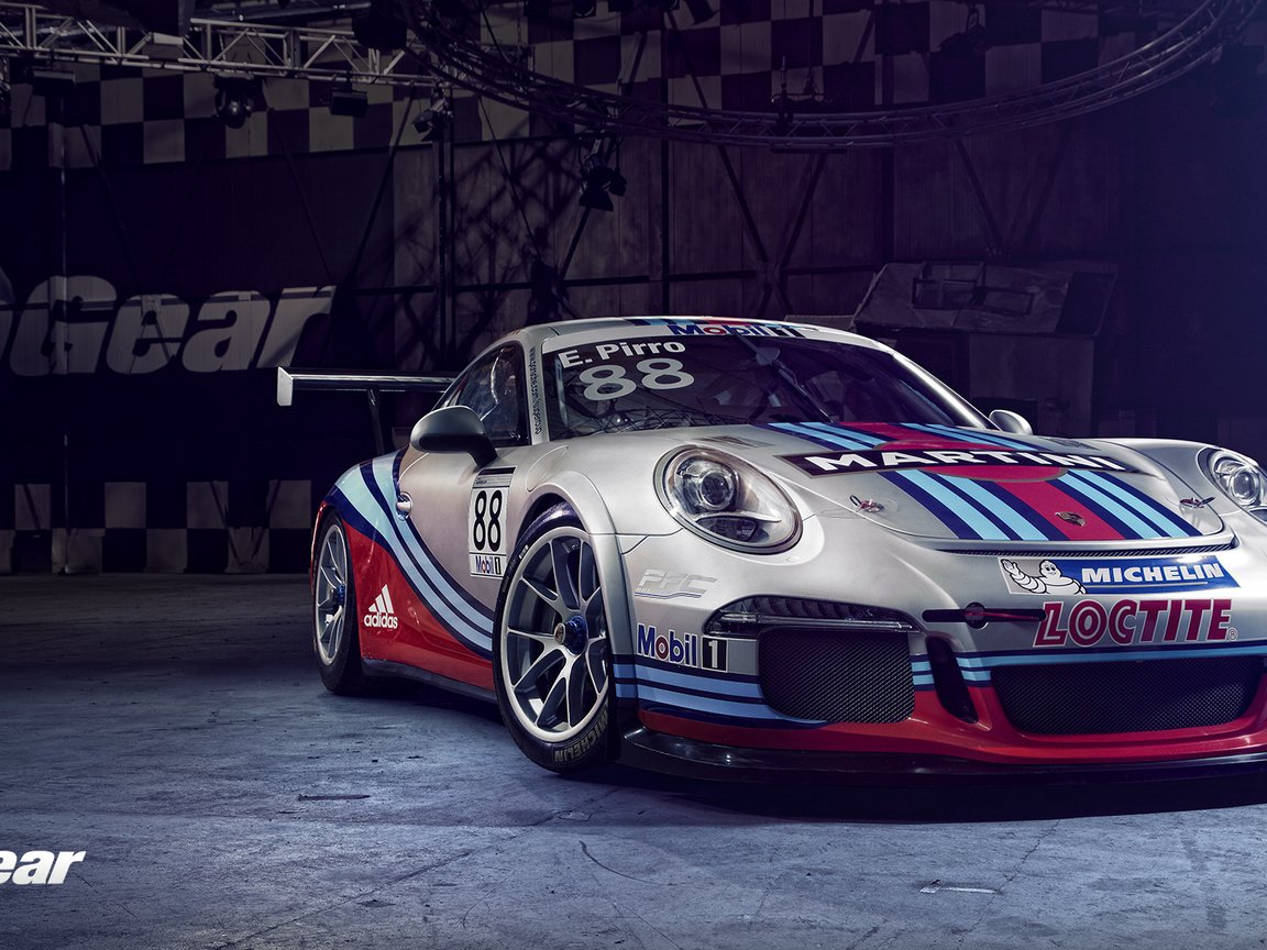 Обои porsche 911, gt3 cup, martini racing, top gear разрешение 1920x1080 Загрузить