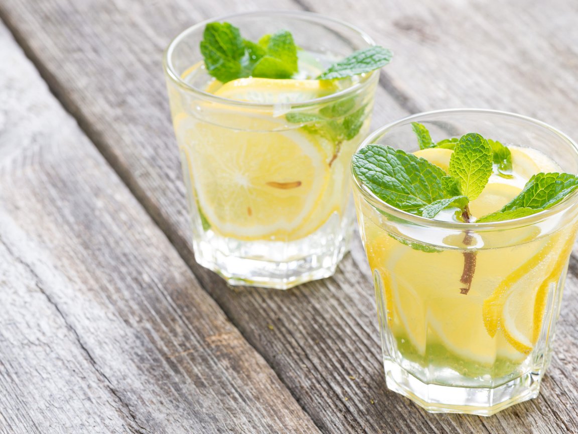 Обои мята, напиток, лимон, стаканы, лимонад, mint, drink, lemon, glasses, lemonade разрешение 2048x1367 Загрузить