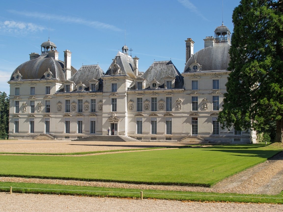 Обои дорожка, замок, франция, газон, шато-де-шеверни, track, castle, france, lawn, chateau de cheverny разрешение 2048x1280 Загрузить