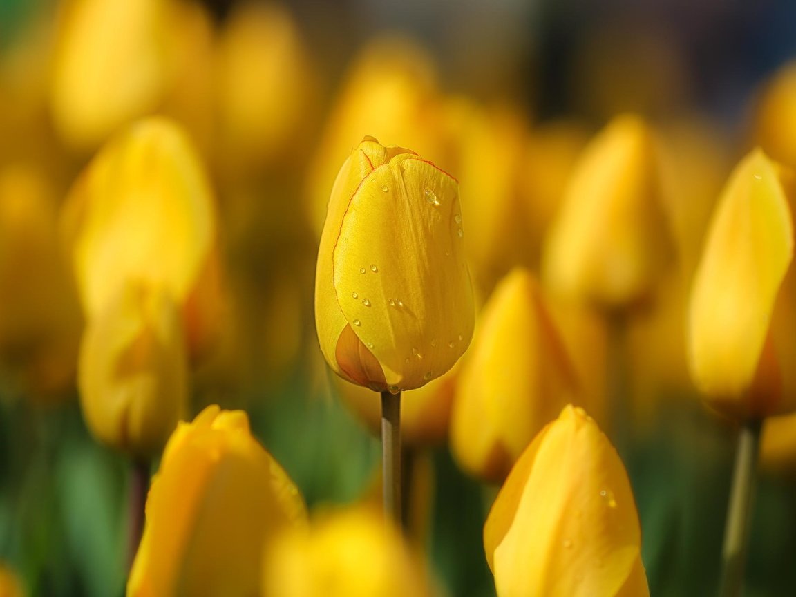Обои цветы, весна, тюльпаны, желтые, flowers, spring, tulips, yellow разрешение 2048x1365 Загрузить