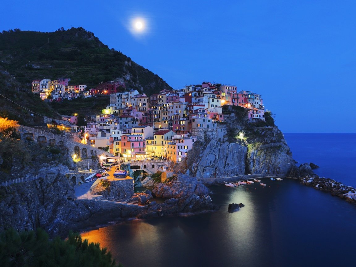 Обои италия, манарола, чинкве-терре, italy, manarola, cinque terre разрешение 2880x1920 Загрузить