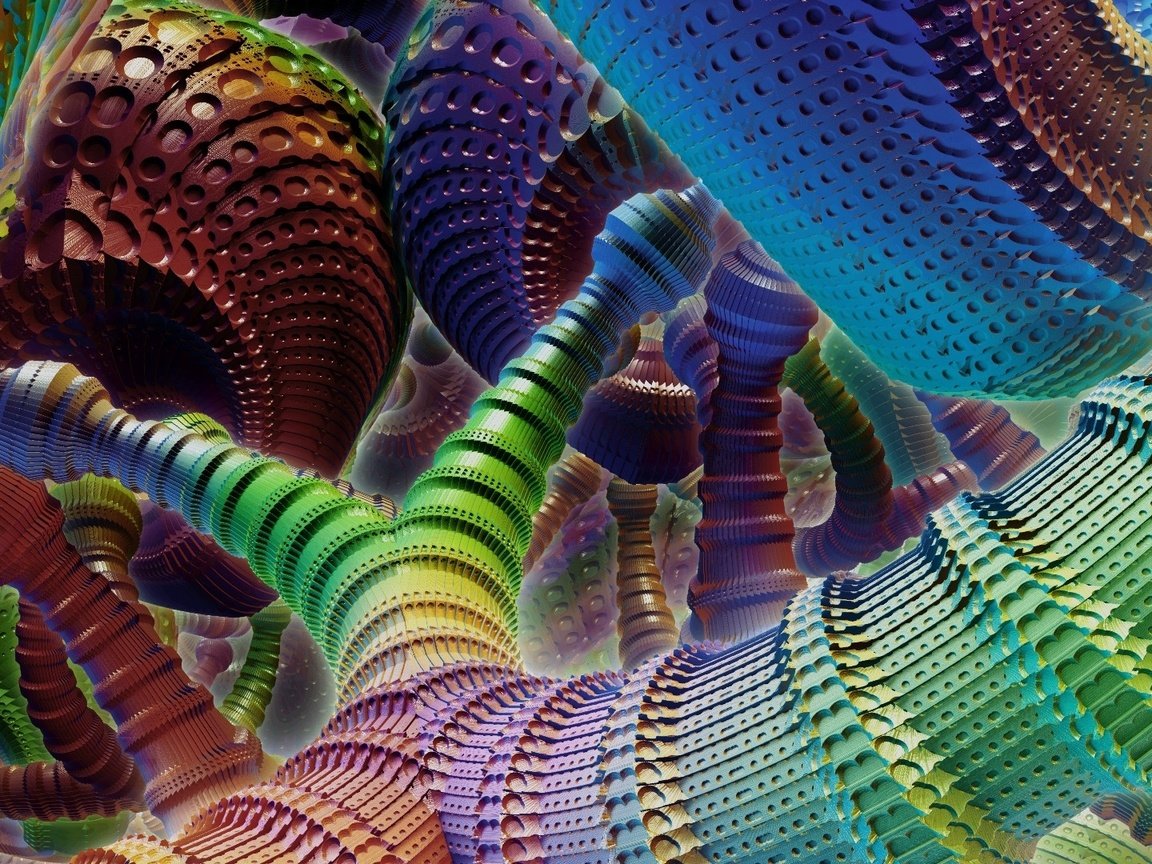 Обои абстракция, цвет, форма, 3д, abstraction, color, form, 3d разрешение 1920x1080 Загрузить