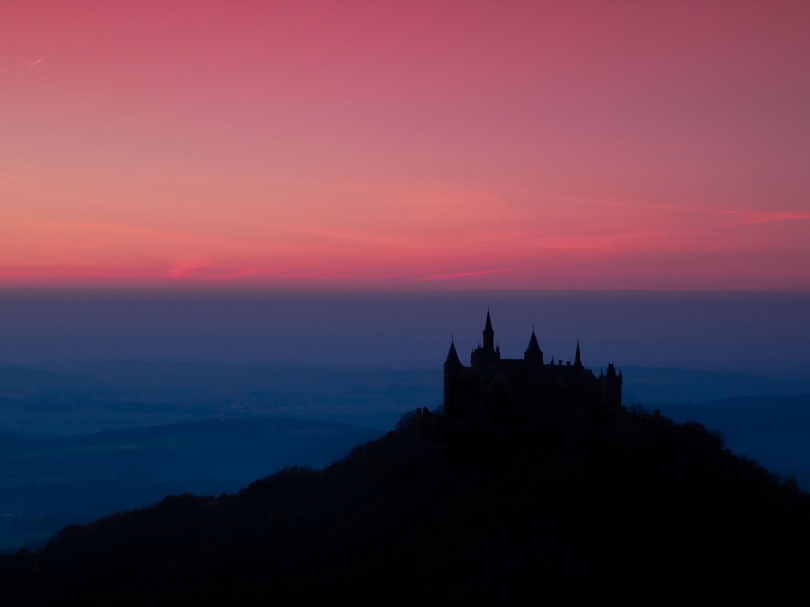 Обои ночь, пейзаж, германия, бург гогенцоллерн, night, landscape, germany, burg hohenzollern разрешение 2047x1267 Загрузить