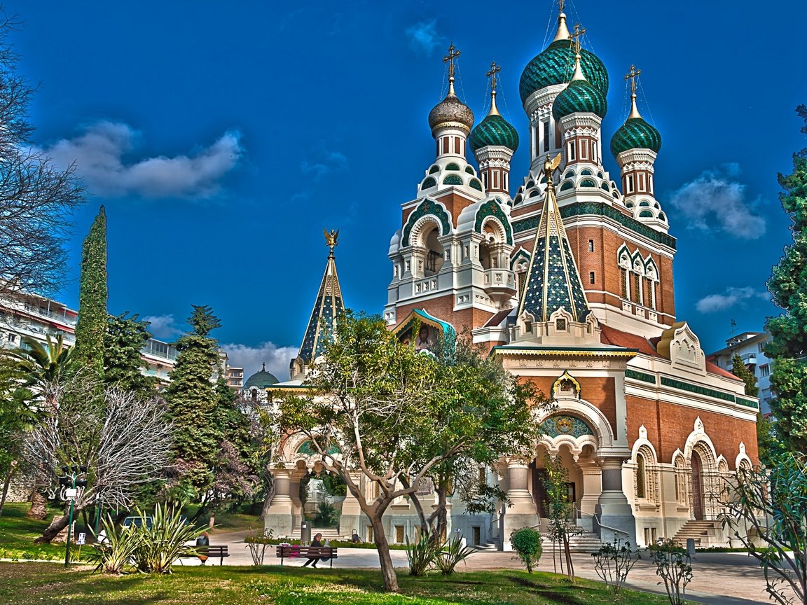 Обои храм, франция, франци, ницца, saint nicholas orthodox cathedral, собор святителя николая чудотворца, николаевский собор, temple, france, nice, the cathedral of st. nicholas the wonderworker, nicholas cathedral разрешение 3600x2317 Загрузить