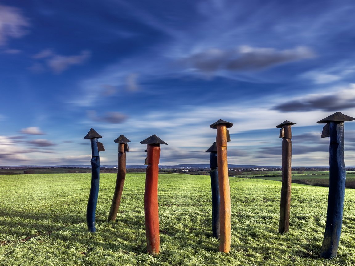 Обои небо, трава, пейзаж, поле, wartbaum, hohe straße, hanau, the sky, grass, landscape, field разрешение 2560x1707 Загрузить