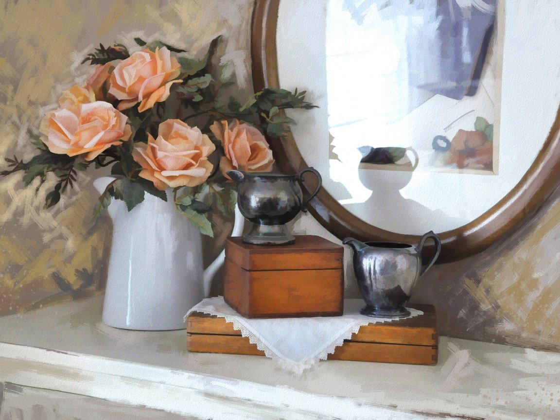 Обои текстура, розы, зеркало, букет, texture, roses, mirror, bouquet разрешение 3700x2429 Загрузить