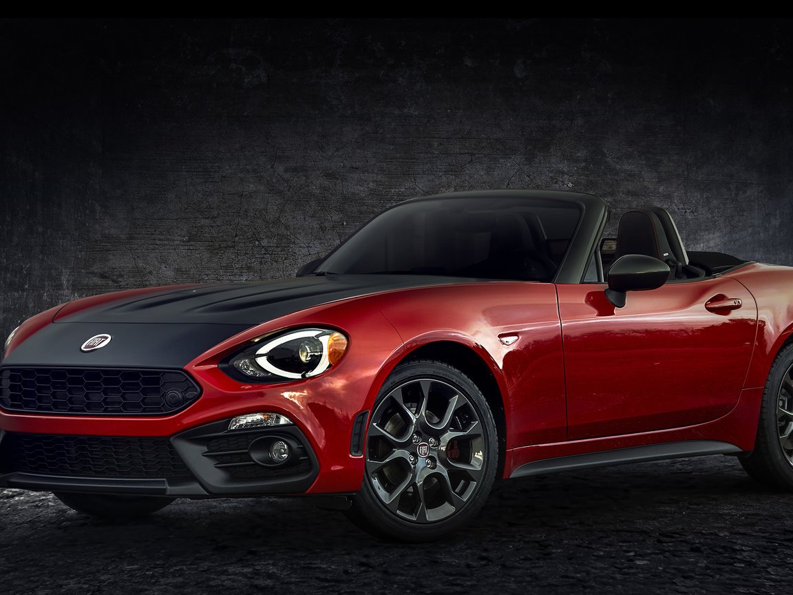 Обои abarth, fiat 124 spider, рошу, rosu разрешение 3000x1634 Загрузить