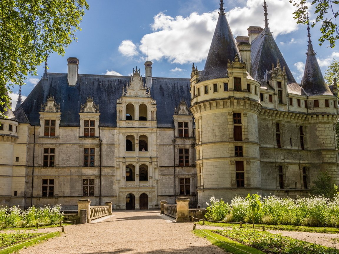 Обои замок, франция, azay le rideau, азей-лё-ридо, castle, france, azay-le-rideau разрешение 1920x1280 Загрузить