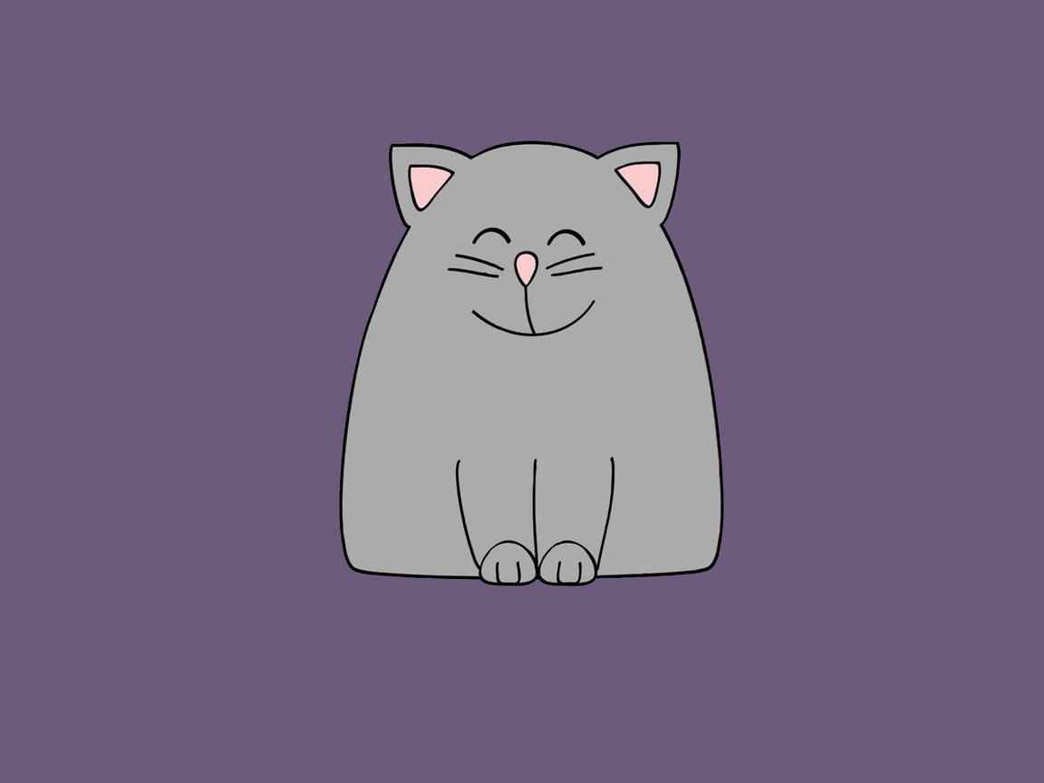 Обои кот, минимализм, сидит, cat, minimalism, sitting разрешение 2560x1600 Загрузить