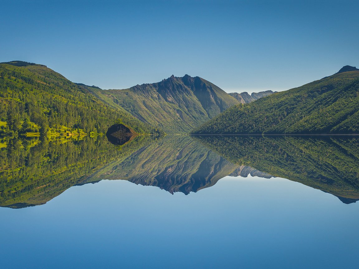 Обои озеро, горы, природа, отражение, пейзаж, lake, mountains, nature, reflection, landscape разрешение 1920x1080 Загрузить