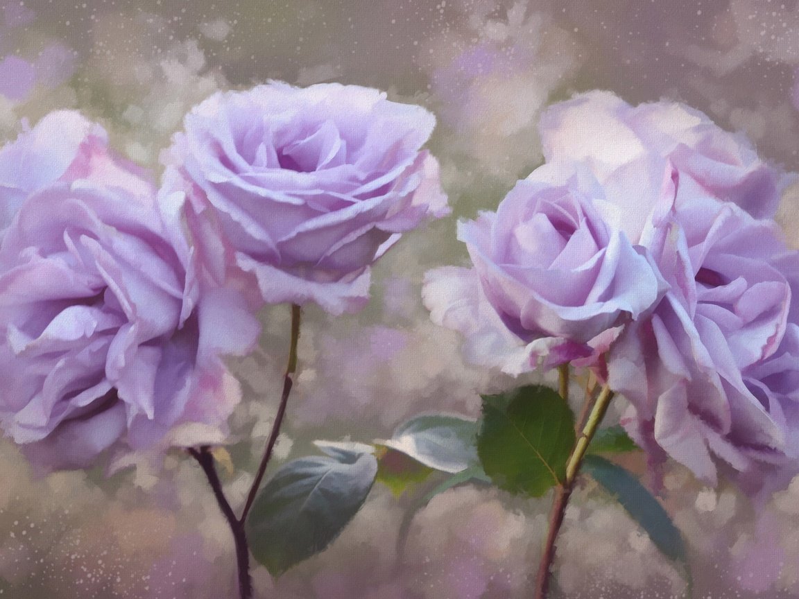 Обои цветы, розы, лепестки, живопись, flowers, roses, petals, painting разрешение 5020x2848 Загрузить