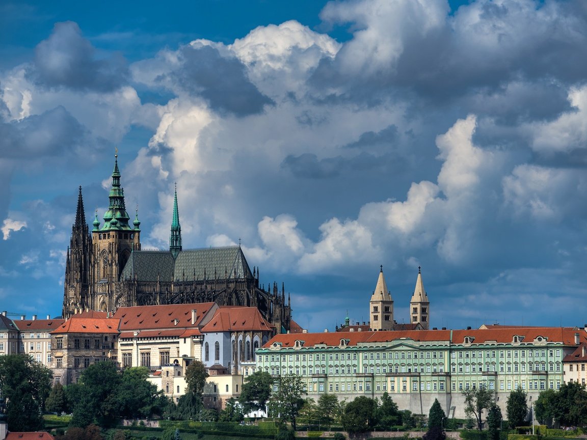 Обои прага, чехия, собор святого вита, пражский град, prague, czech republic, st. vitus cathedral, prague castle разрешение 1920x1220 Загрузить