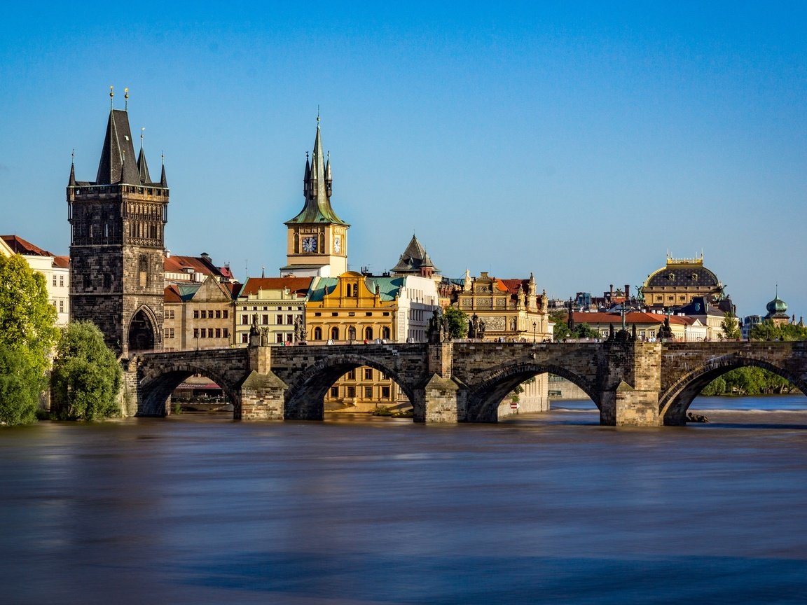 Обои река, прага, карлов мост, чехия, влтава, река влтава, river, prague, charles bridge, czech republic, vltava, the vltava river разрешение 2048x1365 Загрузить