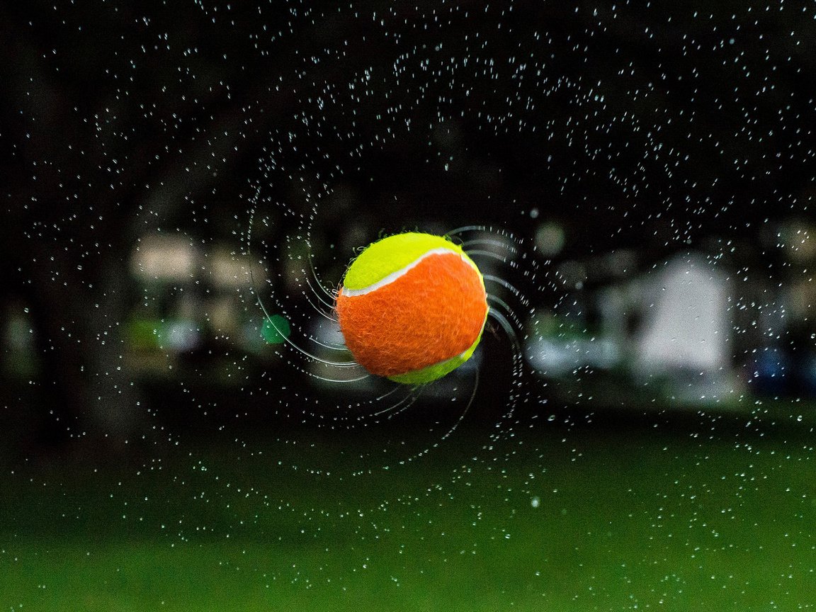 Обои вода, природа, фон, капли, мяч, теннис, water, nature, background, drops, the ball, tennis разрешение 1920x1200 Загрузить