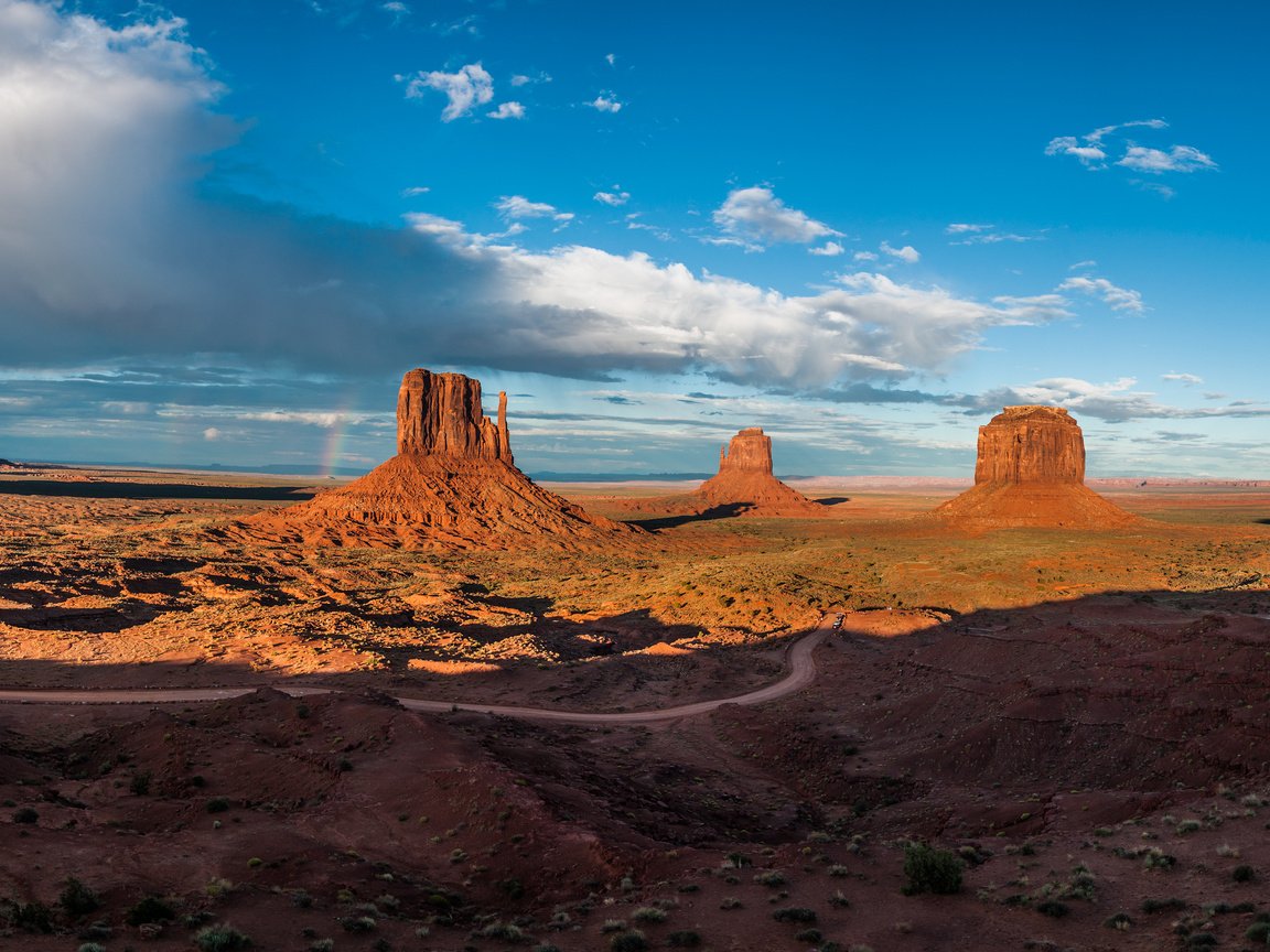 Обои небо, облака, скалы, каньон, аризона, долина монументов, rbezze, the sky, clouds, rocks, canyon, az, monument valley разрешение 3840x2400 Загрузить