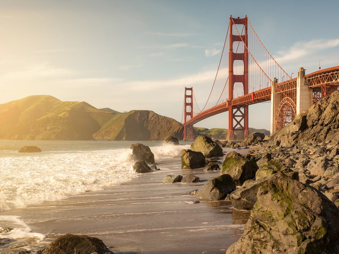 Обои мост, сан-франциско, калифорния, золотые ворота, bridge, san francisco, ca, golden gate разрешение 3840x2160 Загрузить