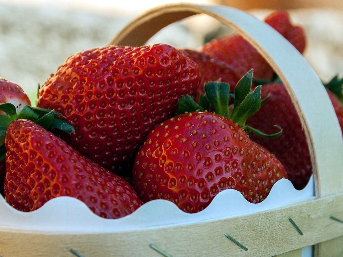 Обои клубника, ягоды, корзинка, strawberry, berries, basket разрешение 2560x1420 Загрузить