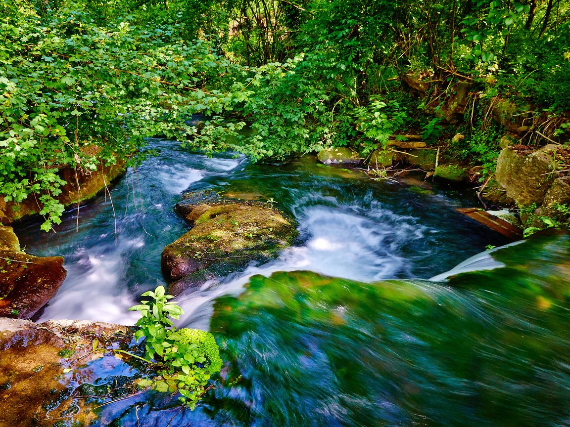 Обои вода, река, природа, камни, листья, ветки, водопад, поток, water, river, nature, stones, leaves, branches, waterfall, stream разрешение 3840x2343 Загрузить