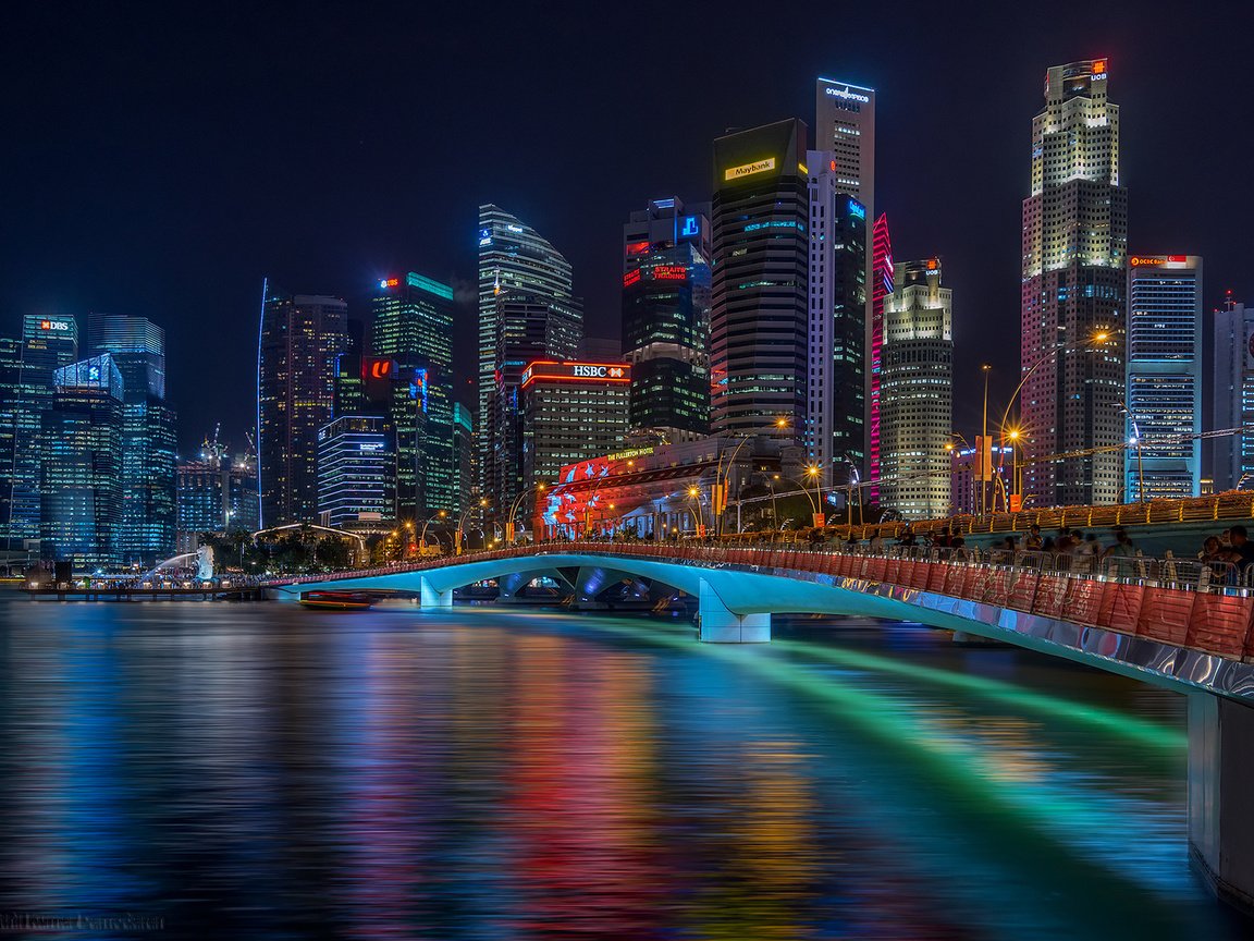 сингапур ночью