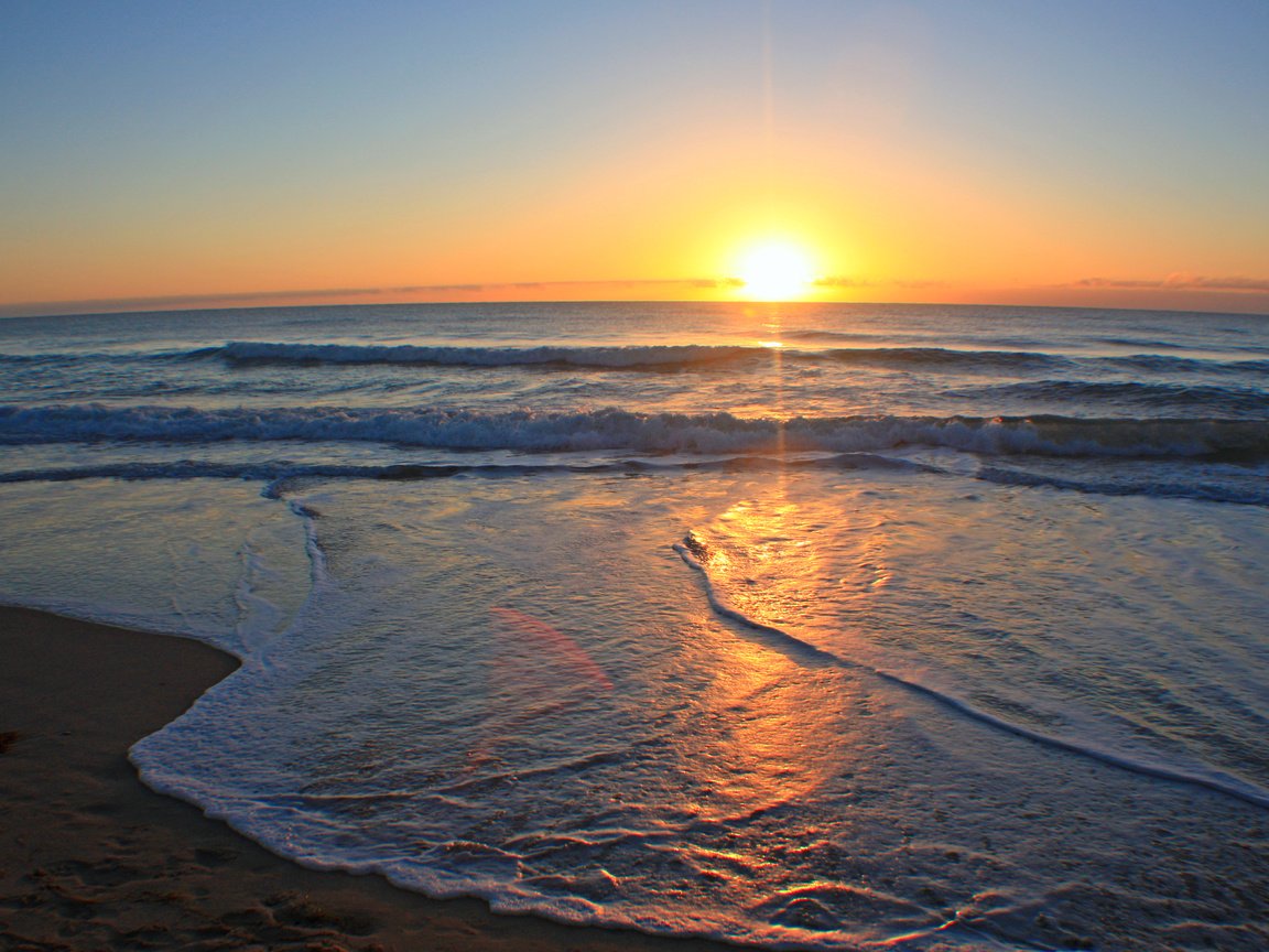 Обои закат, море, пляж, sunset, sea, beach разрешение 5095x3161 Загрузить