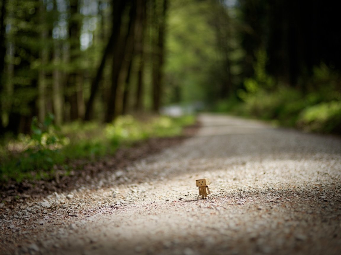 Обои дорога, деревья, размытость, данбо, картонный робот, road, trees, blur, danbo, cardboard robot разрешение 2976x1984 Загрузить