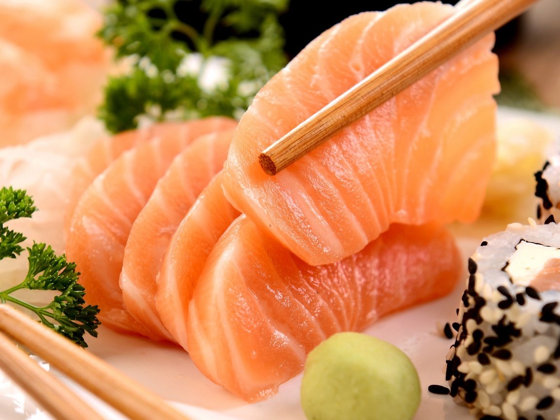 Обои рыба, суши, морепродукты, японская кухня, fish, sushi, seafood, japanese cuisine разрешение 3840x2160 Загрузить