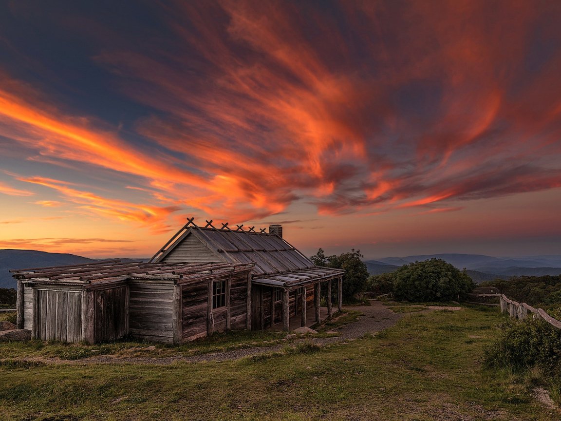 Обои закат, рассвет, лето, дом, австралия, виктория, wabonga, sunset, dawn, summer, house, australia, victoria разрешение 1920x1080 Загрузить