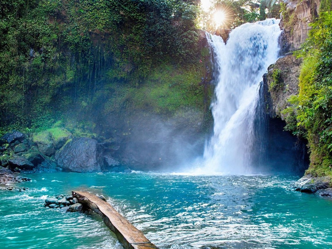 Обои вода, водопад, бали, tegenungan waterfall, водопад тегенунган, water, waterfall, bali разрешение 1920x1080 Загрузить