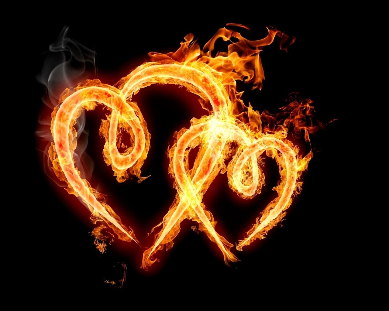 Обои фон, черный, сердца, два, огненых, background, black, heart, two, fire разрешение 1920x1200 Загрузить