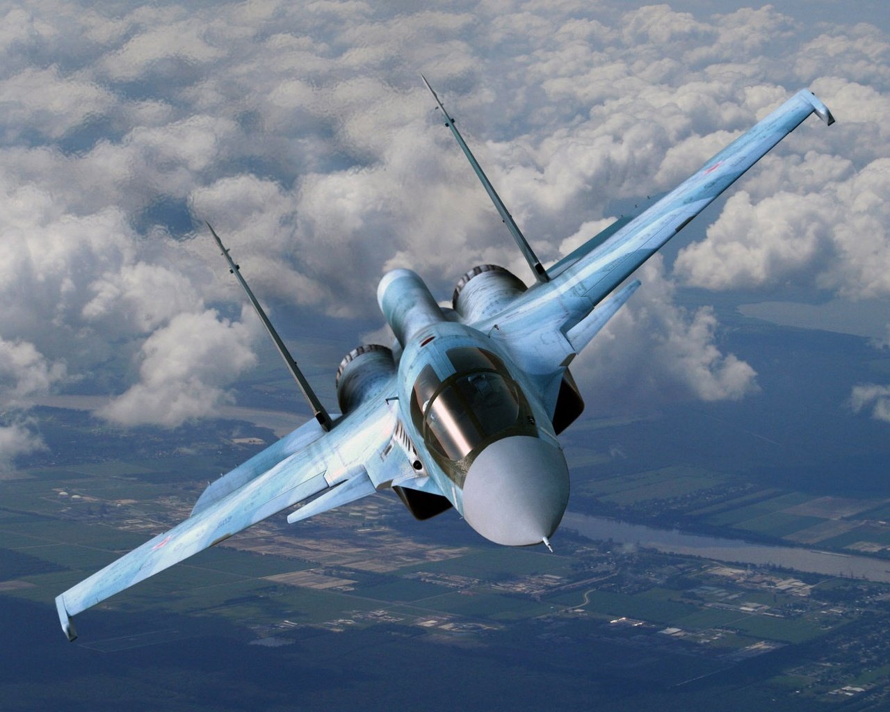 Обои небо, истребитель су-34, фронтовой бомбардировщик, the sky, the su-34, bomber разрешение 1920x1200 Загрузить