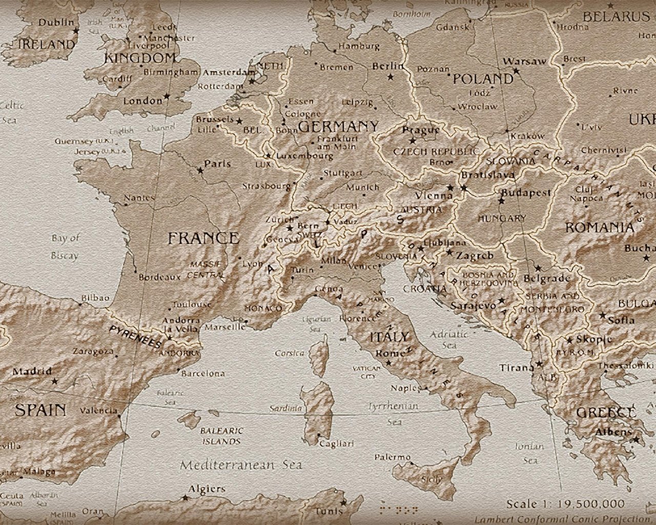 Обои вид сверху, карта, под старину, европа, the view from the top, map, antique, europe разрешение 2560x1600 Загрузить