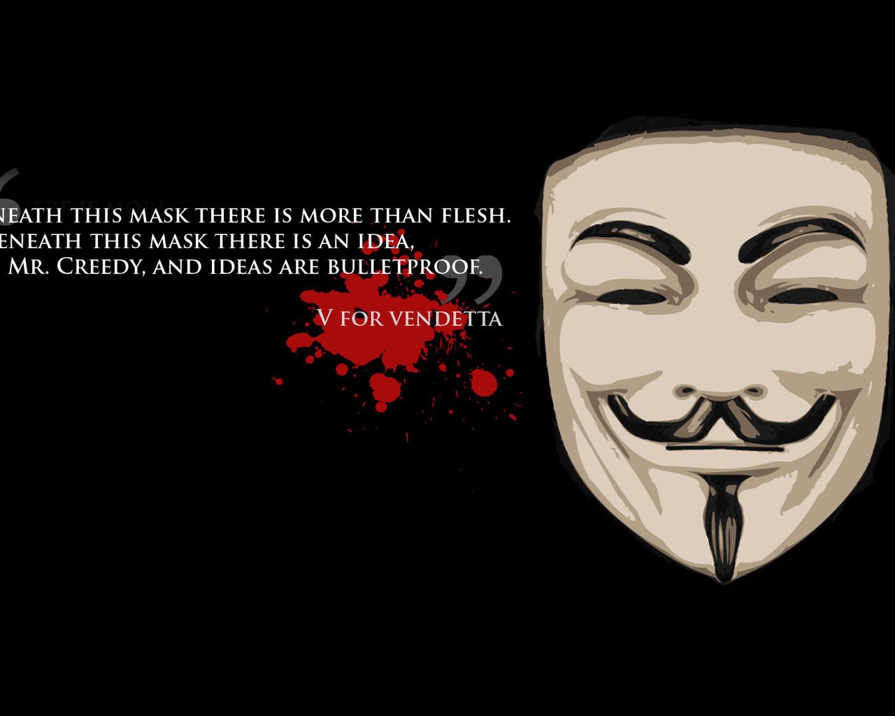 Обои фон, маска, черный, свобода, цитата, v значит вендетта, background, mask, black, freedom, quote, v for vendetta разрешение 1920x1200 Загрузить