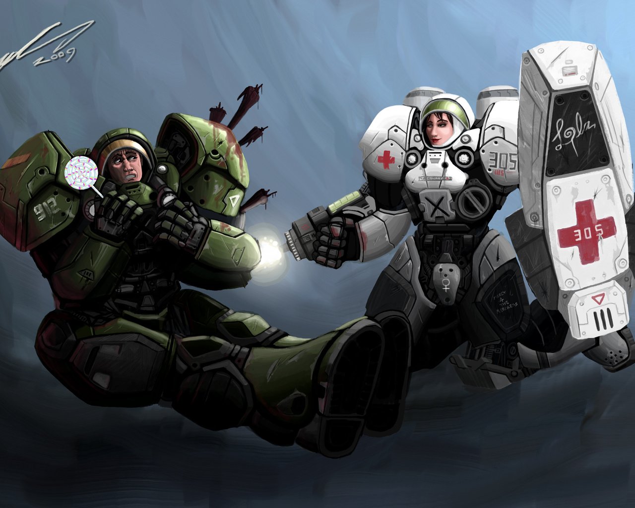 Обои медик, marine, старкрафт, medic, starcraft разрешение 5100x3300 Загрузить