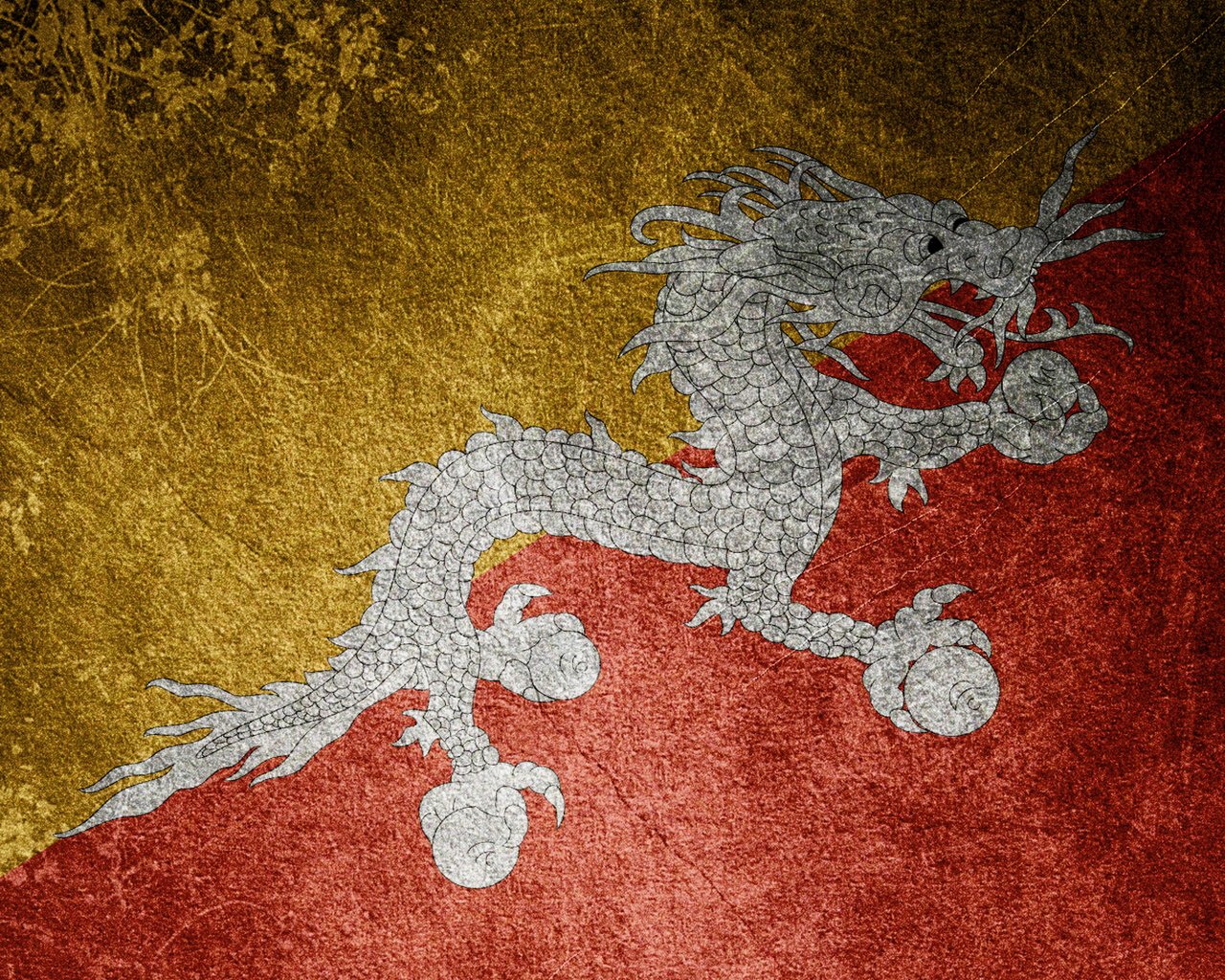 Обои дракон, флаг, бутан, dragon, flag, bhutan разрешение 1920x1200 Загрузить