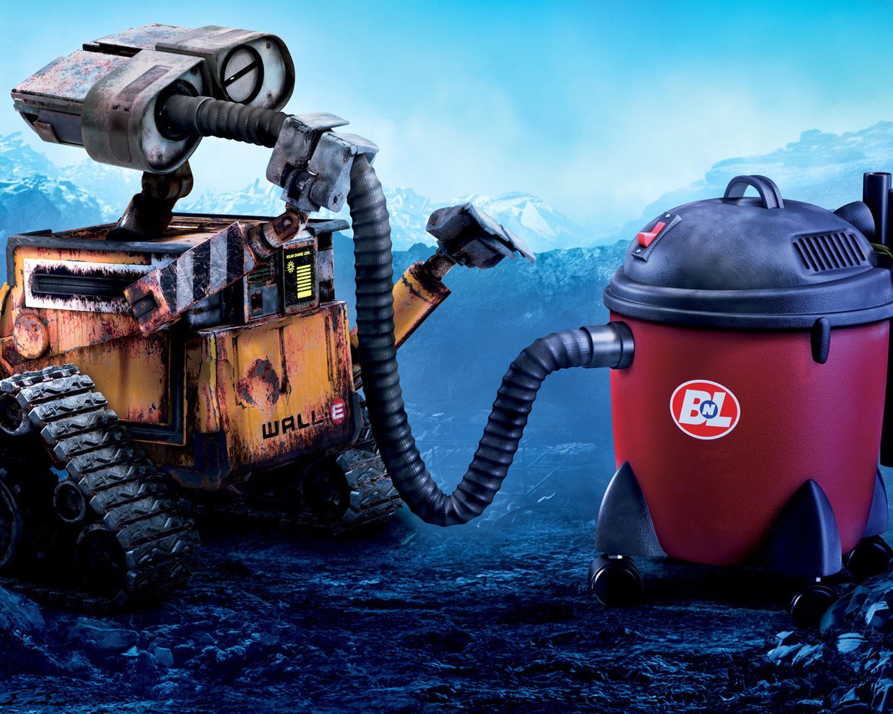 Обои робот, валл-и, пылесос, robot, wall-e, vacuum cleaner разрешение 1920x1080 Загрузить