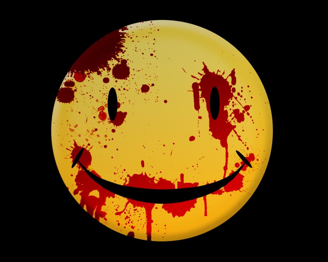 Обои желтый, улыбка, кровь, смайлик, yellow, smile, blood, smiley разрешение 2560x1600 Загрузить