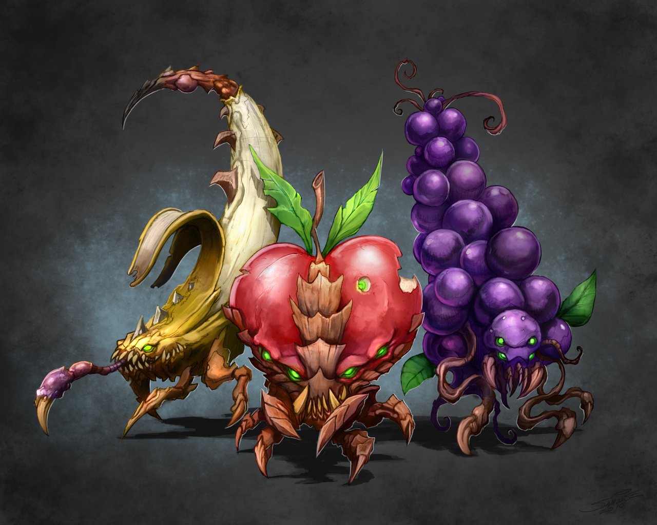 Обои фрукты, starcraft2, зерг, fruit-dealer, fruit, zerg разрешение 3124x2512 Загрузить