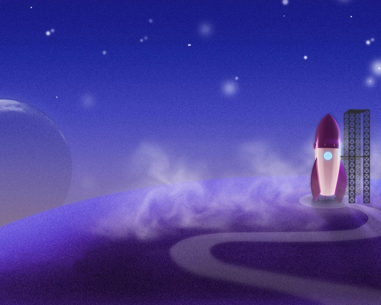 Обои синий, звезды, ракета, blue, stars, rocket разрешение 1920x1200 Загрузить