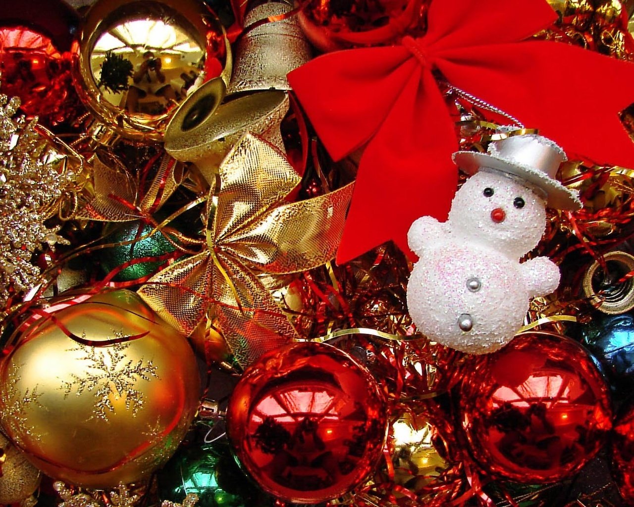Обои новый год, зима, снеговик, игрушки, рождество, new year, winter, snowman, toys, christmas разрешение 1920x1080 Загрузить