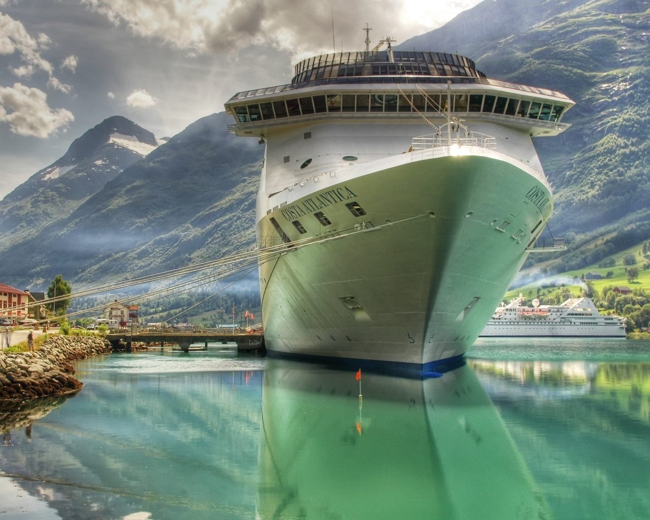 Обои причал, лайнер, hdr, costa atlantica, pier, liner разрешение 1920x1440 Загрузить